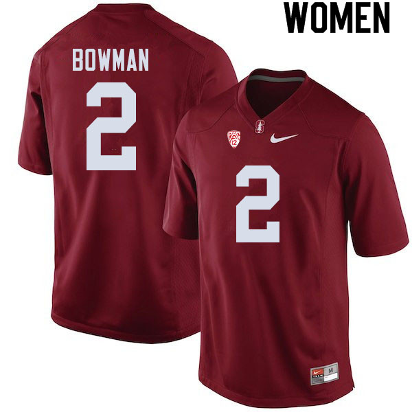 Women #2 Colby Bowman Stanford Cardinal College Football Jerseys Sale-Cardinal